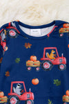 Fall in the farm printed infant gown. PJB45133002 ONE SIZE