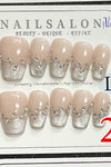 Press on acrylic women nails.