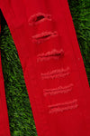 Red ripped skinny jeans. PNG25133011 SOL