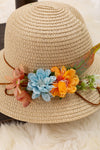 Ivory straw hat & bag set. ACG15144006