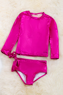  Metallic pink / Shimmery fabric swim set. SWG15154002 JEAN