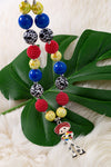 Multi-Color bubble necklace w/ cowgirl pendant. 3pcs/$15.00 ACG40218 M