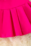 Fuchsia pleated skirt w/stretchy band. DRG41503 SOL
