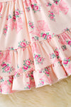 Coquette rosie ruffle printed flare dress. DRG41575 jeann
