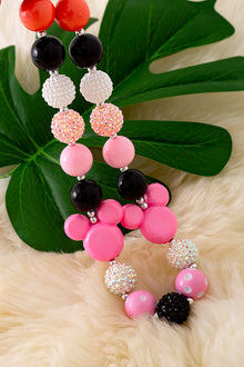  Multi-Color bubble necklace w/characters. 3PCS/$15.00 ACG40502 S
