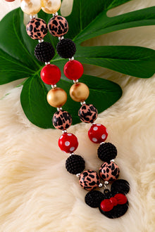  Multi-color bubble necklace w/pendant 3PCS/$15.00 ACG40504 S
