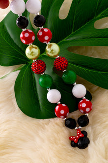  Multi-color bubble necklace w/pendant 3PCS/$15.00 ACG40503 S