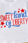 "Sweet Land of Liberty" white top w/bell sleeves. TPG40483 WEN