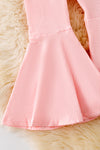 Fuchsia & Light pink ribbed bell bottoms. (AVAILABLE IN 3 COLORS)