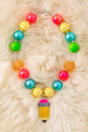 NCC-2 Back to school bubble necklace with pendant.