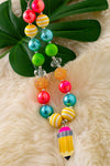 NCC-2 Back to school bubble necklace with pendant.