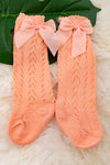 Knee high hollow out mesh sock for baby, available in 9 colors(3pcs/$9.75)sock2024b