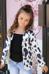 Cow printed blazer with pockets. TPG15153003-AMY