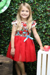 Back to school & red tulle bottom dress. DRG35143018-AMY