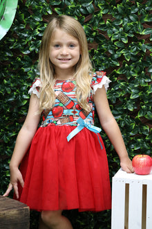  Back to school & red tulle bottom dress. DRG35143018-AMY