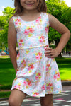 Floral & Stripe girls tennis dress. GSD010901-AMY