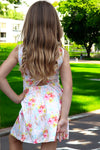 Floral & Stripe girls tennis dress. GSD010901-AMY