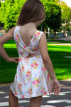 Floral & Stripe girls tennis dress. GSD010901-AMY