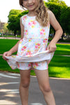 Floral & Stripe girls tennis dress. GSD010901-AMY