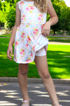 Floral & Stripe girls tennis dress. GSD010901-AMY