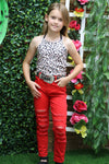 Red ripped skinny jeans. PNG25133011 SOL