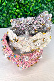  Super Cute pearl & rhinestone headband for girls. 2PCS/$12.00