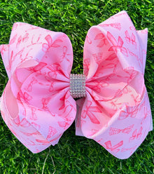  Coquette bow printed double layer hair bows. 4pcs/$10.00 BW-DSG-1025
