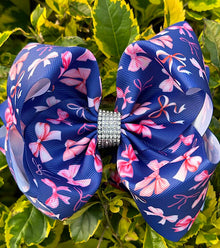  Coquette bow printed on navy blue. 4pcs/$10.00 BW-DSG-1030