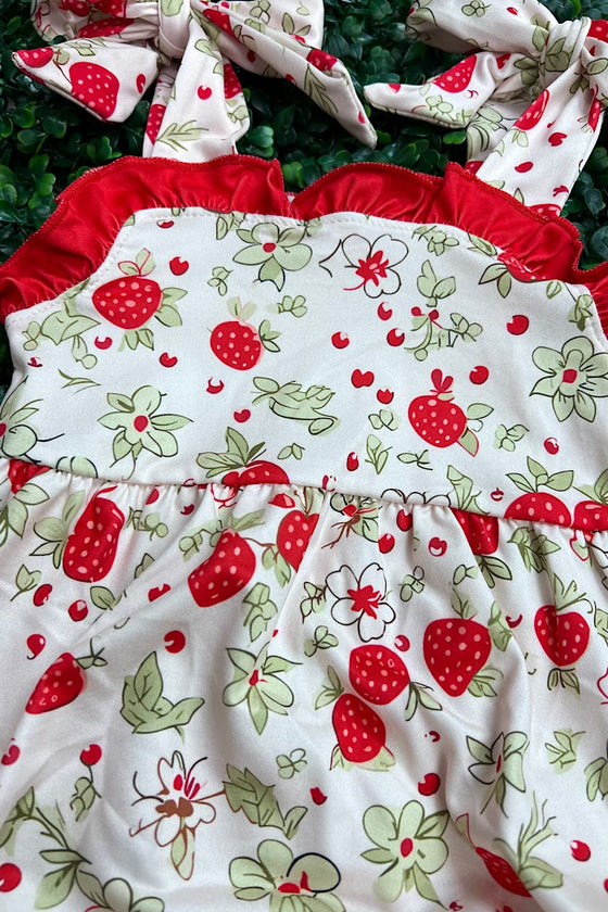 Strawberry printed baby romper. SR012301-WEN