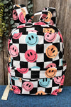 Emoji checker printed backpack. BP-202323-25