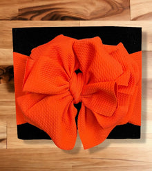  Orange textured fabric large headbands. (3pcs/$10.50) F-DLH2329K