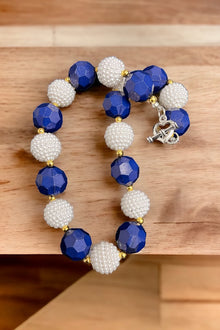 Navy blue & white bubble necklace. (3pcs/$12.00) ACG50153026 S