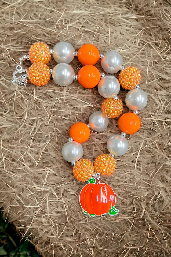 pumpkin pendant bubble necklace. (3pcs/$15.00) ACG45143004 S