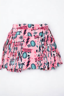  Howdy" pink skirt with side fringe. DRG65153042-AMY