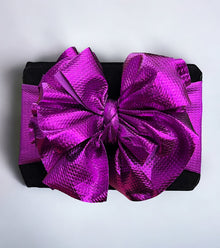  Metallic purple baby to toddler headband. 2pcs/$10.00 F-DLH2442K