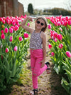 Fuschia ripped skinny jeans. PNG25133064 JEANN