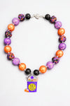 Purple & burnt orange bubble necklace w/bucket of candy. 3PCS/$15.00 ACG40153012