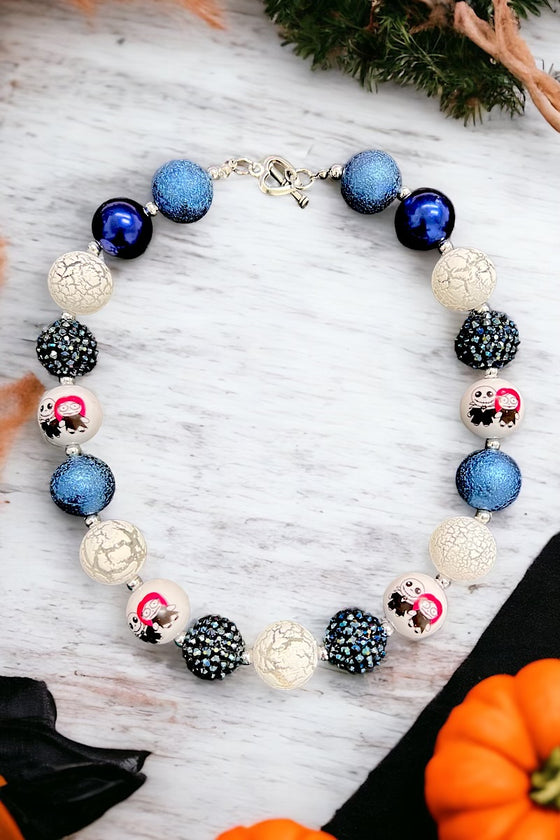 Navy blue Character printed bubble necklace. 3PCS/$12.00 ACG40153041