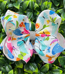  Butterfly printed double layer hair bows. 6.5" 4PCS/$10.00 BW-DSG-990