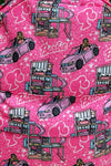Pink Barbie printed Medium size backpack. BP-2023C