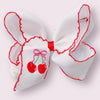 Moon stitch 5" embroidered hair bows w/2.25"Ribbon(approx.) 4pcs/$12.00