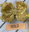 6.5" Double layer sequins hair bows. 4pcs/$10.00 DBW-2 (Added Inventory💖💖