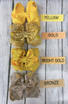 6.5" Double layer sequins hair bows. 4pcs/$10.00 DBW-2 (Added Inventory💖💖