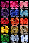 6.5" Double layer sequins hair bows. 4pcs/$10.00 DBW-2 (Added Inventory💖💖