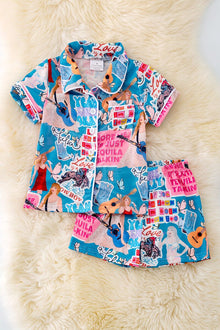  Super cute multi-printed pajamas. PJG40063 AMY