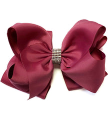  VICTORIAN ROSE 6.5" WIDE HAIR BOWS. 5PCS/$10.00 DOUBLE LAYER. BW-174-S
