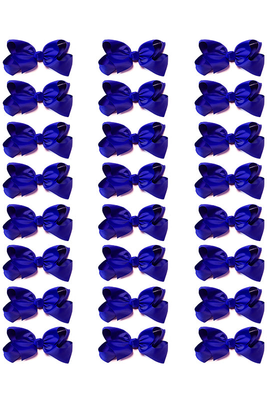 ROYAL BLUE 4IN WIDE BOWS 24PCS/$7.50 BW-329-4