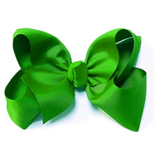  EMERALD GREEN HAIR BOW 7 INCH WIDE, 12PCS/$18.00 BW-580-P