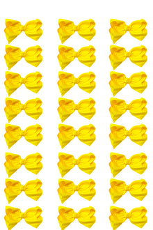  YELLOW 4IN WIDE BOWS 24PCS/$7.50 BW-645-4