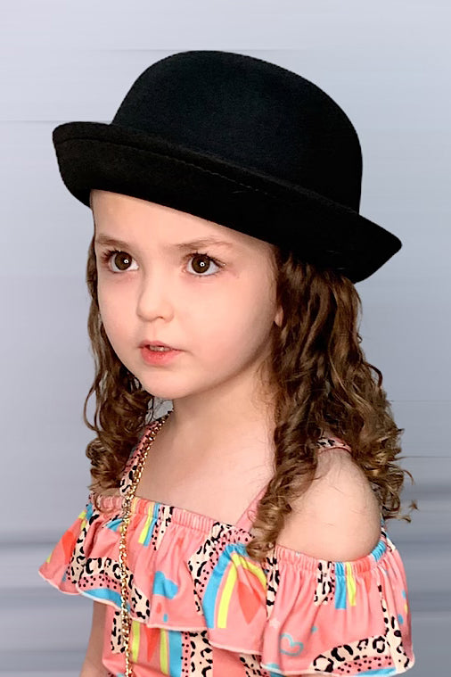 MULTI COLOR FELT FASHION HAT FOR GIRLS AVAILABLE IN 6 COLORS. 3PCS/$9.00 HH-2021-2